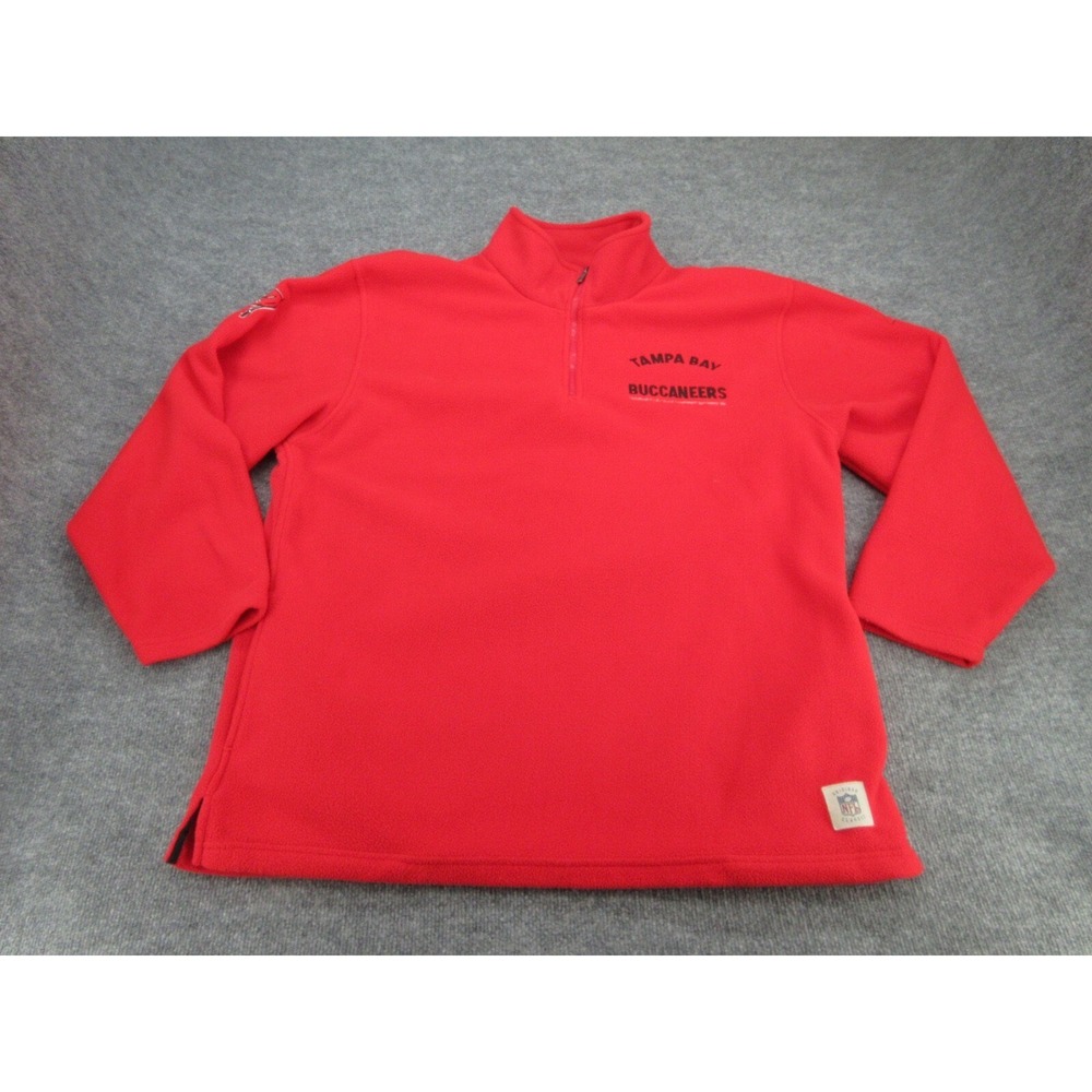 Reebok Mens Pullover Regular Red NFL Tampa Bay Buccaneers Fleece XL